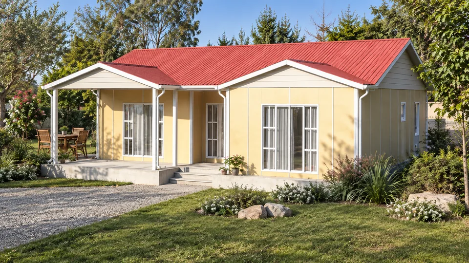 100m² Tek Katlı Prefabrik Ev