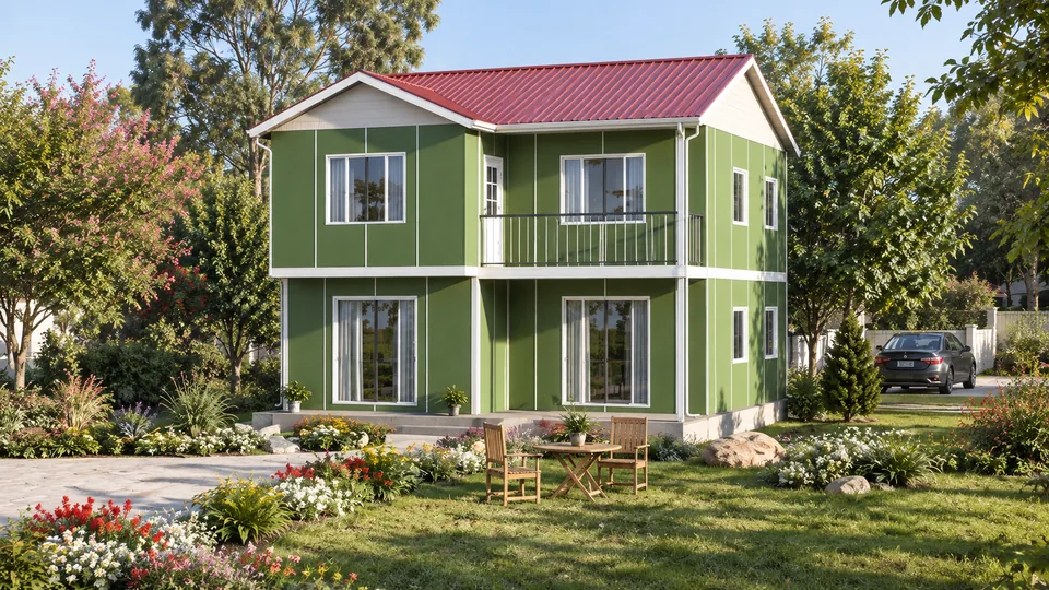 122m² İki Katlı Prefabrik Ev