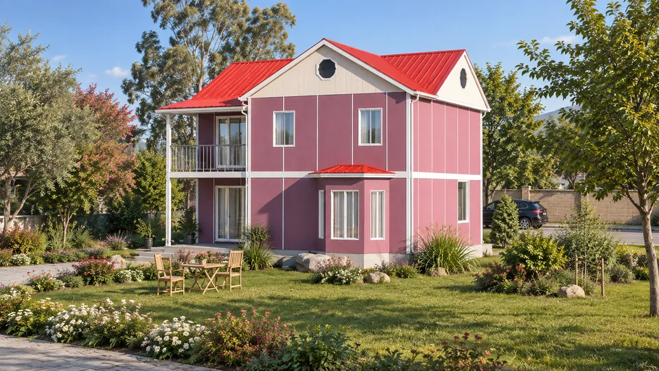 131m² İki Katlı Prefabrik Ev
