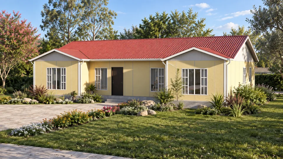 131m² Tek Katlı Prefabrik Ev dış görünüm