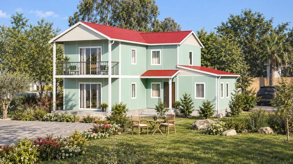 145m² İki Katlı Prefabrik Ev