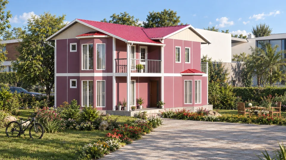 155m² İki Katlı Prefabrik Ev