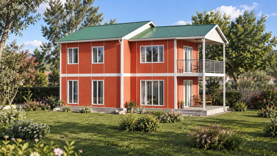 165m² İki Katlı Prefabrik Ev